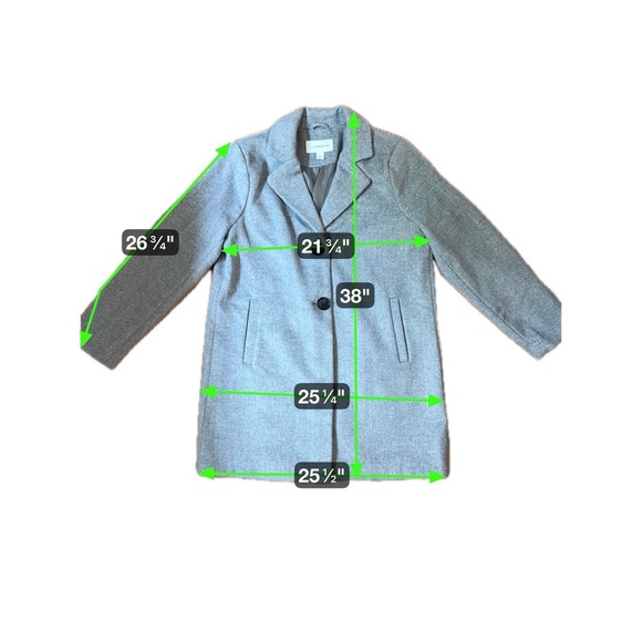 Liz Claiborne 3/4 Length Wool Pea Coat Size XL - Picture 10 of 13